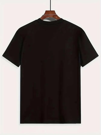 Erkek Tişört Araba Baskılı Kısa Kol T-shirt - Siyah