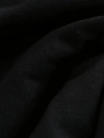 Kadın Baskılı Tişört Kısa Kol Bisiklet Yaka T-shirt - Siyah