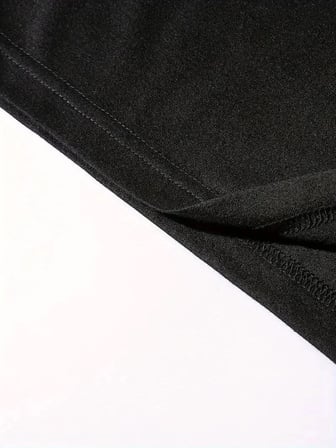 Erkek Baskılı Tişört Kısa Kol Bisiklet Yaka Oversize T-shirt - Siyah