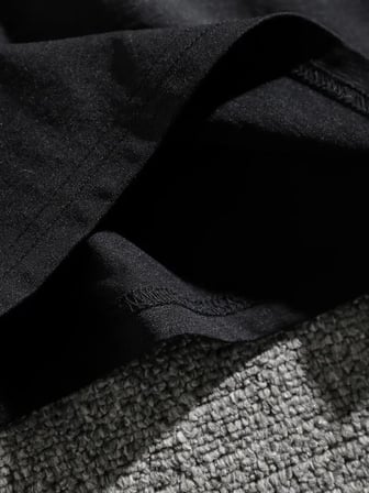 Erkek Tişört Dağ Grafikli Kısa Kollu Yazlık T-shirt - Siyah