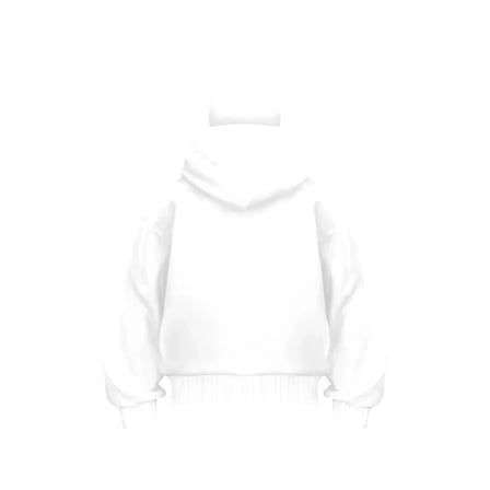 Samuray Ninja Çift Kapşonlu Zıp Fermuarlı Kanguru Cepli Tam Fermuarlı Hoodie Swetshirt - Beyaz