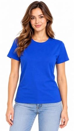 Kadın Basic Tişört Bisiklet Yaka Kısa Kol Günlük Yazlık Slim Fit T-shirt