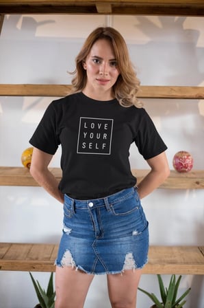 Unisex Erkek/kadın Özel Baskılı Modern Fit %100 Pamuk Bisiklet Yaka T-shirt