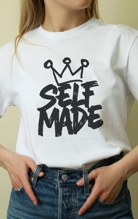 Unisex Oversize 24/1 Penye Dtf Baskılı Tişört - Dtf110