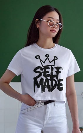 Unisex Oversize 24/1 Penye Dtf Baskılı Tişört - Dtf110