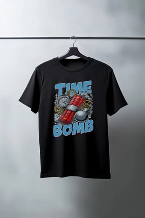 Unisex Oversize 24/1 Penye Dtf Baskılı Tişört - Dtf115