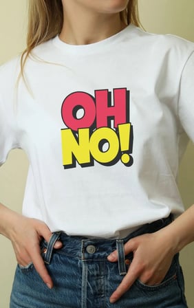 Unisex Oversize 24/1 Penye Dtf Baskılı Tişört - Dtf118