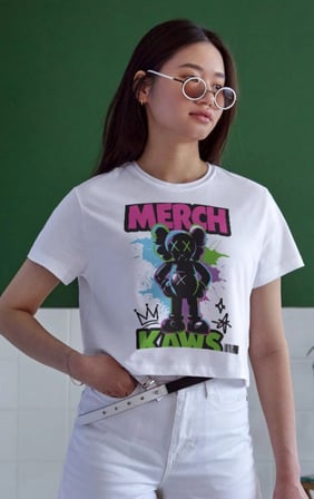 Unisex Oversize 24/1 Penye Dtf Baskılı Tişört - Dtf129