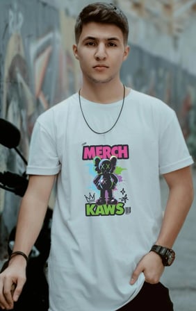 Unisex Oversize 24/1 Penye Dtf Baskılı Tişört - Dtf129
