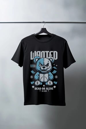 Unisex Oversize 24/1 Penye Dtf Baskılı Tişört - Dtf131