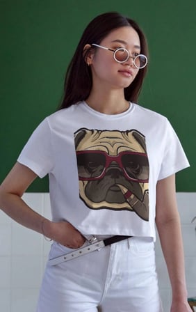Unisex Oversize 24/1 Penye Dtf Baskılı Tişört - Dtf145