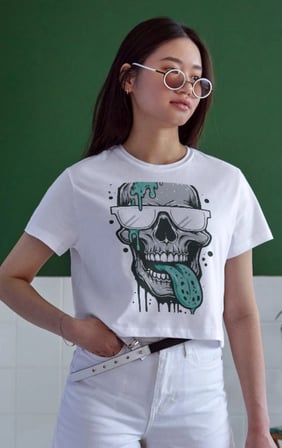 Unisex Oversize 24/1 Penye Dtf Baskılı Tişört - Dtf150