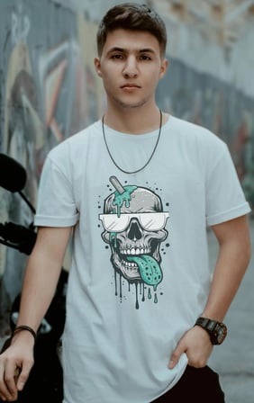 Unisex Oversize 24/1 Penye Dtf Baskılı Tişört - Dtf150
