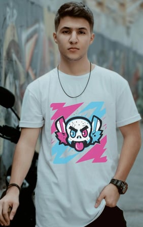 Unisex Oversize 24/1 Penye Dtf Baskılı Tişört - Dtf168