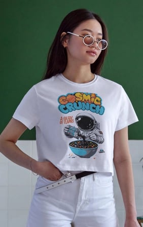 Unisex Oversize 24/1 Penye Dtf Baskılı Tişört - Dtf174