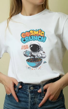 Unisex Oversize 24/1 Penye Dtf Baskılı Tişört - Dtf174