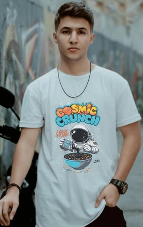 Unisex Oversize 24/1 Penye Dtf Baskılı Tişört - Dtf174