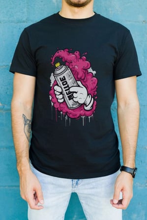 Unisex Oversize 24/1 Penye Dtf Baskılı Tişört - Dtf179