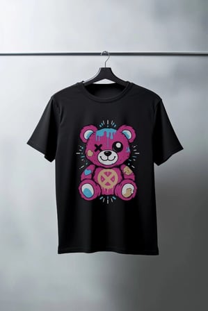 Unisex Oversize 24/1 Penye Dtf Baskılı Tişört - Dtf182