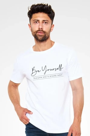 Unisex Oversize 24/1 Penye Dtf Baskılı Tişört - Dtf204