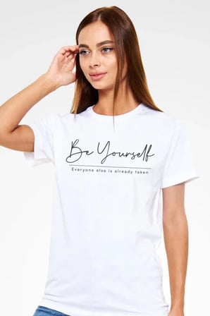 Unisex Oversize 24/1 Penye Dtf Baskılı Tişört - Dtf204