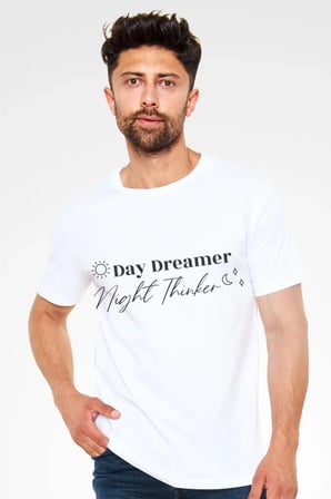 Unisex Oversize 24/1 Penye Dtf Baskılı Tişört - Dtf218