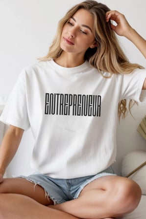 Unisex Oversize 24/1 Penye Dtf Baskılı Tişört - Dtf232