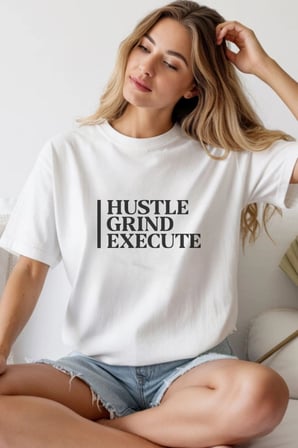 Unisex Oversize 24/1 Penye Dtf Baskılı Tişört - Dtf238