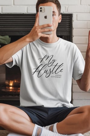 Unisex Oversize 24/1 Penye Dtf Baskılı Tişört - Dtf252