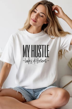 Unisex Oversize 24/1 Penye Dtf Baskılı Tişört - Dtf253