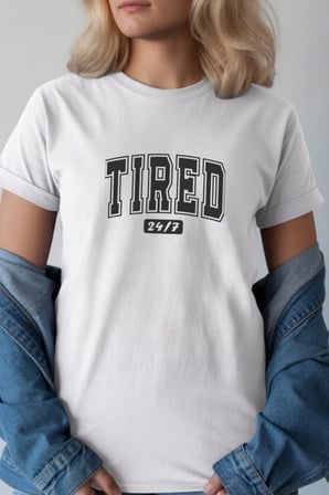 Unisex Oversize 24/1 Penye Dtf Baskılı Tişört - Dtf262