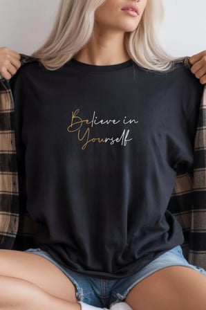 Unisex Oversize 24/1 Penye Dtf Baskılı Tişört - Dtf279