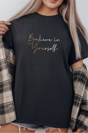 Unisex Oversize 24/1 Penye Dtf Baskılı Tişört - Dtf279
