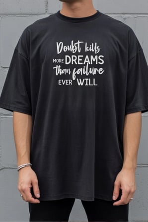 Unisex Oversize 24/1 Penye Dtf Baskılı Tişört - Dtf291