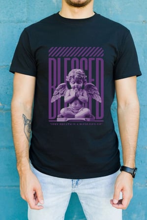 Unisex Oversize 24/1 Penye Dtf Baskılı Tişört - Dtf69