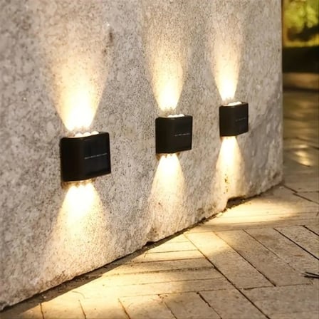 2'Li Solar Duvar Aydınlatması (6 Led, Gün İşığı)