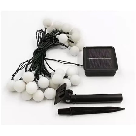 Solar 5m 28 Led Top Gün Işığı Siyah Kablolu