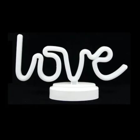 Neon Işıklı Love Yazılı Masa Gece Lambası