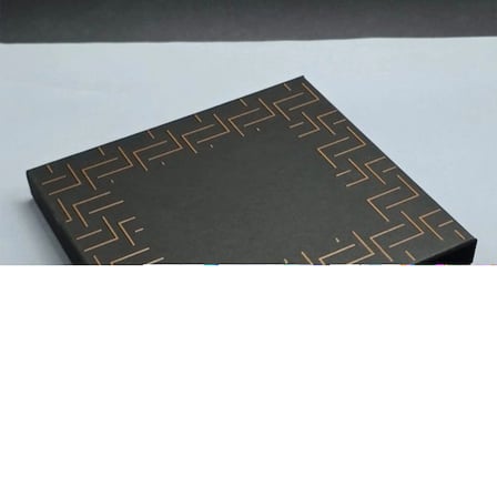 Gold Desen Siyah Deri Defter Kalem Set