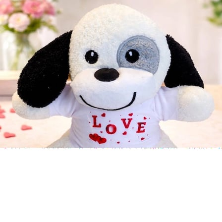 Toptan Love Tişörtlü Sevimli Peluş Köpek