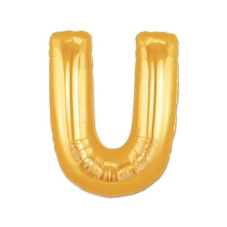 U Harf Folyo Balon Altın Renk 40 İnç