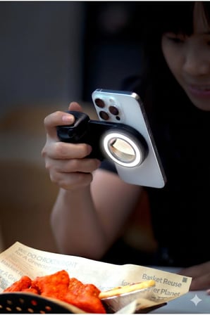 Telefon Selfie Işığı Bluetooth Deklanşörlü Manyetik Dolgu Işığı 3 Renk Seçeneği
