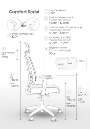 Zeon Büro Ofis Sistemleri // Comfort Black Yönetici Koltuğu Ofis çalışma Koltuğu