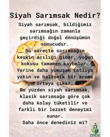 Si̇Yah Sarimsak(Black Garlic) 700 Gram(Soyulmuş Di̇Ş)
