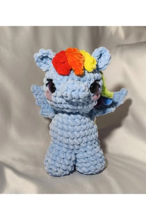 El Yapımı Tığ İşi My Little Pony Peluş Oyuncak | Rainbow Dash