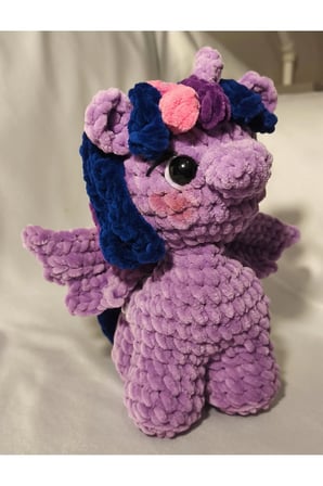 El Yapımı Tığ İşi My Little Pony Peluş Oyuncak | Twilight Sparkle