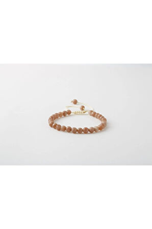 Güneş Taşı 6mm Merdiven Kapama Doğal Taş Bileklik