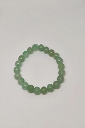 Sertifikalı 8 Mm Açık Yeşil Aventurin Doğaltaş Bileklik
