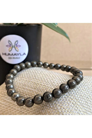 Pirit Doğal Taş Bileklik (Mühürlü) 6mm