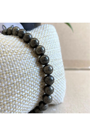 Pirit Doğal Taş Bileklik (Mühürlü) 6mm